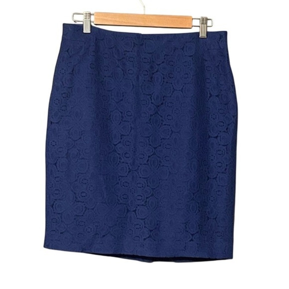 The Limited Cobalt Blue Lace Skirt Pencil Eyelet Size 8 NWT